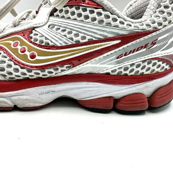 Saucony Women’s Running Shoe US 8 ProGrid Guide 5 10140-3 RED/WHITE/GOLD - Picture 7 of 16